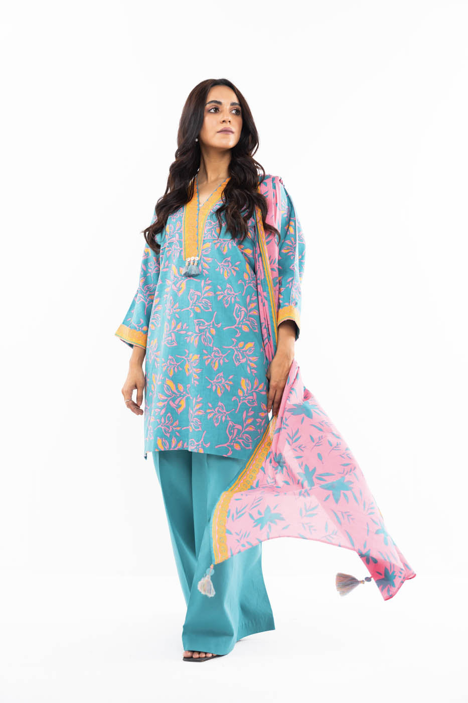 3 Pc Printed Lawn Suit With Lawn Dupatta