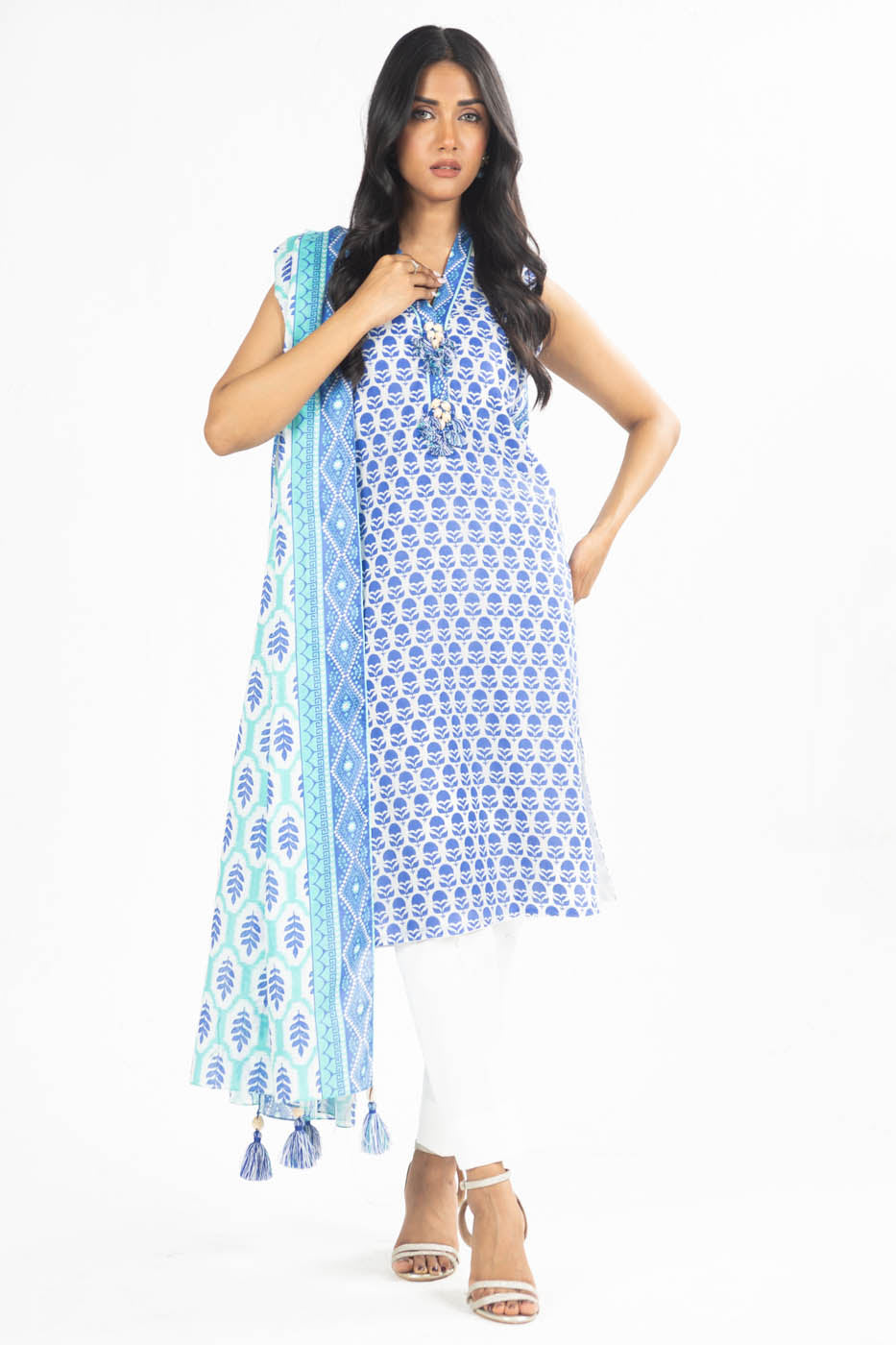3 Pc Printed Lawn Suit With Lawn Dupatta