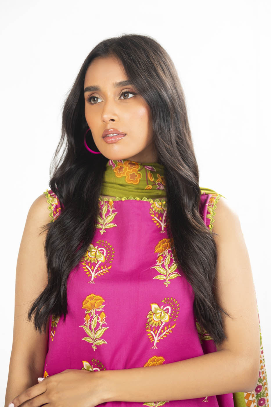 3 Pc Printed Lawn Suit With Lawn Dupatta