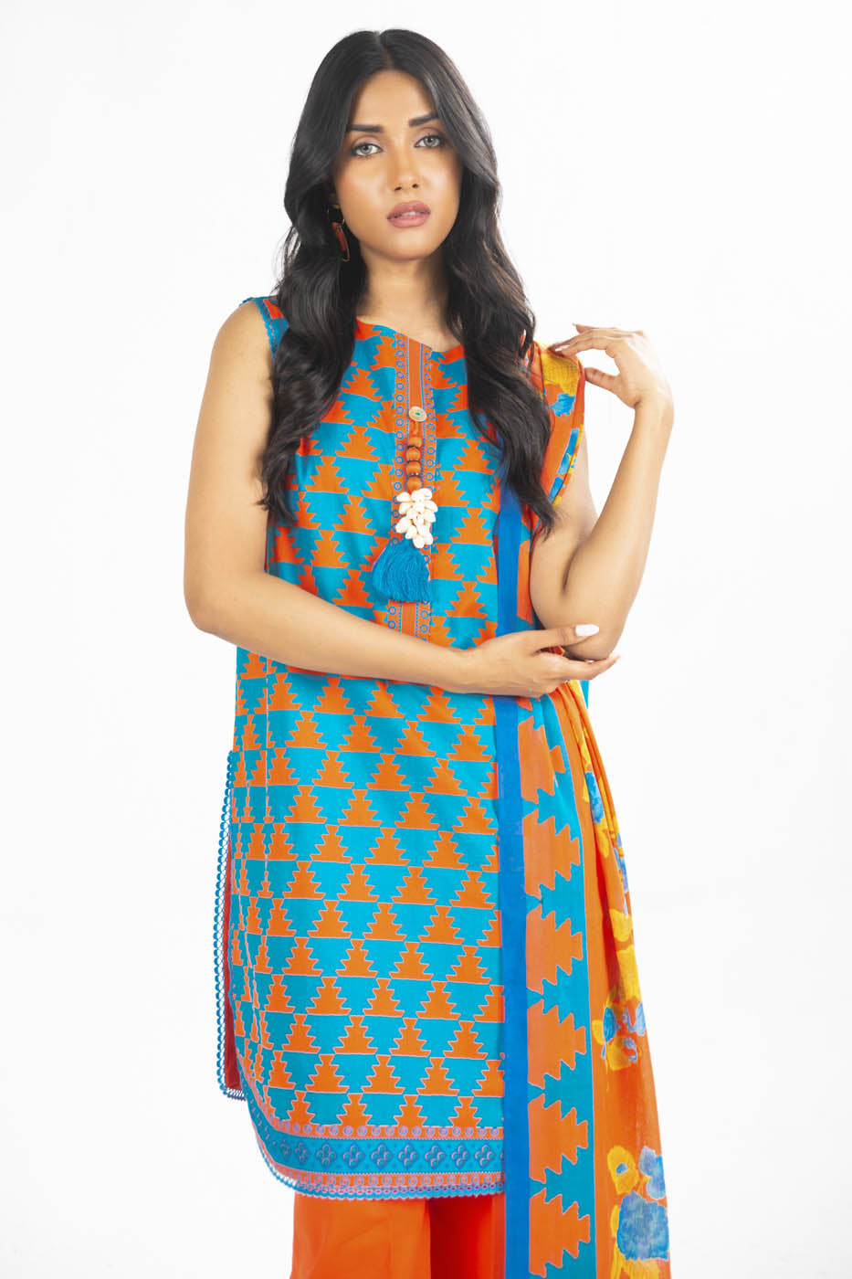 3 Pc Printed Lawn Suit With Lawn Dupatta