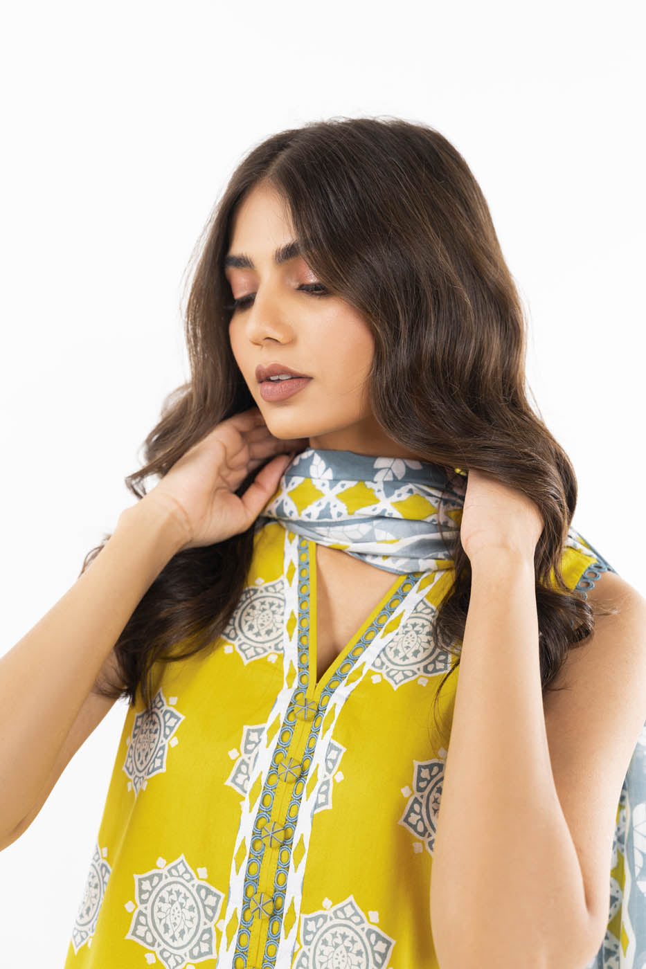 3 Pc Printed Lawn Suit With Lawn Dupatta