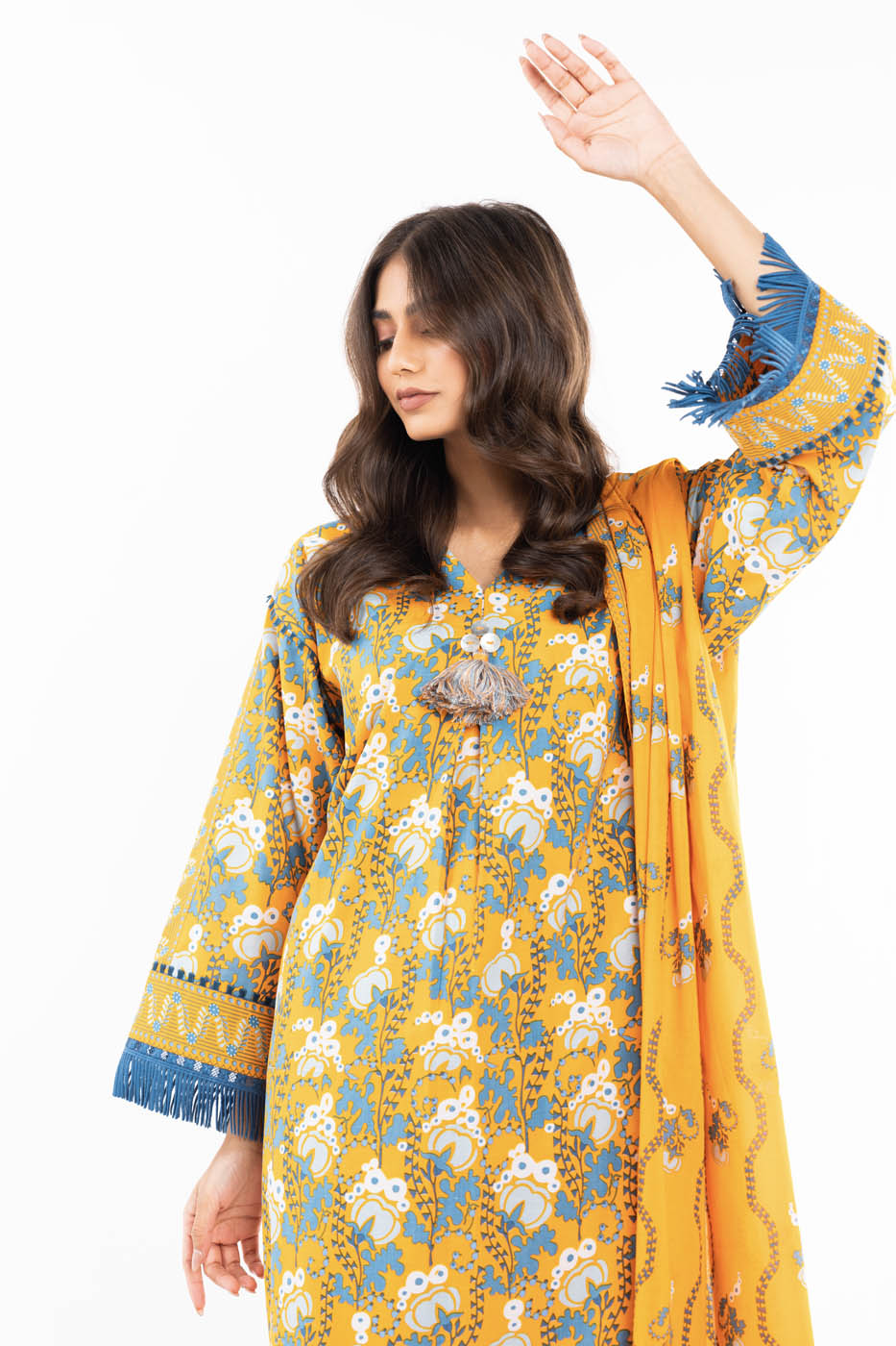 3 Pc Printed Lawn Suit With Lawn Dupatta