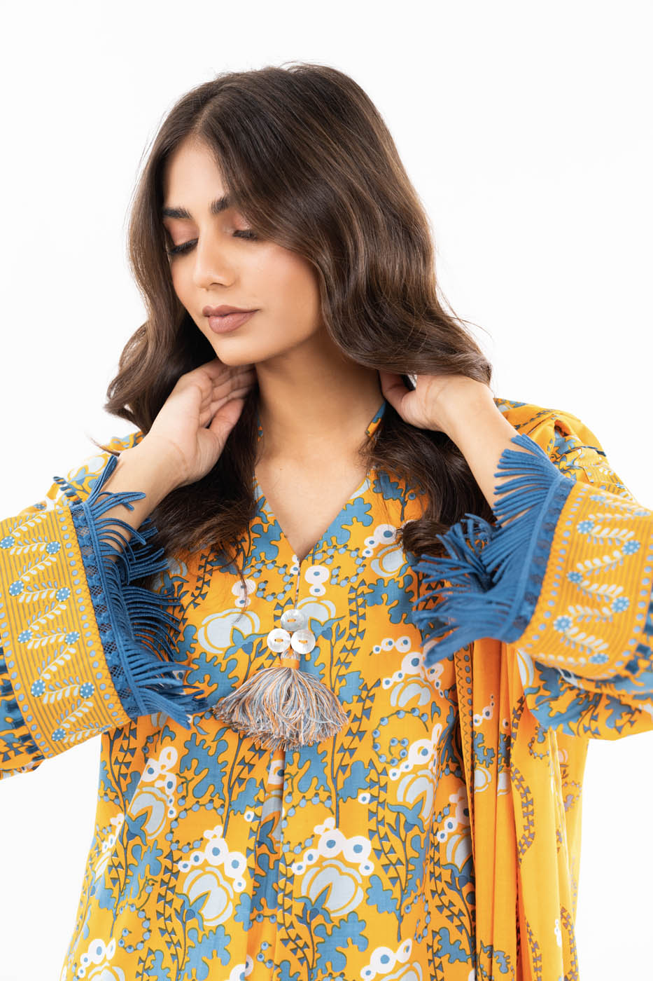3 Pc Printed Lawn Suit With Lawn Dupatta