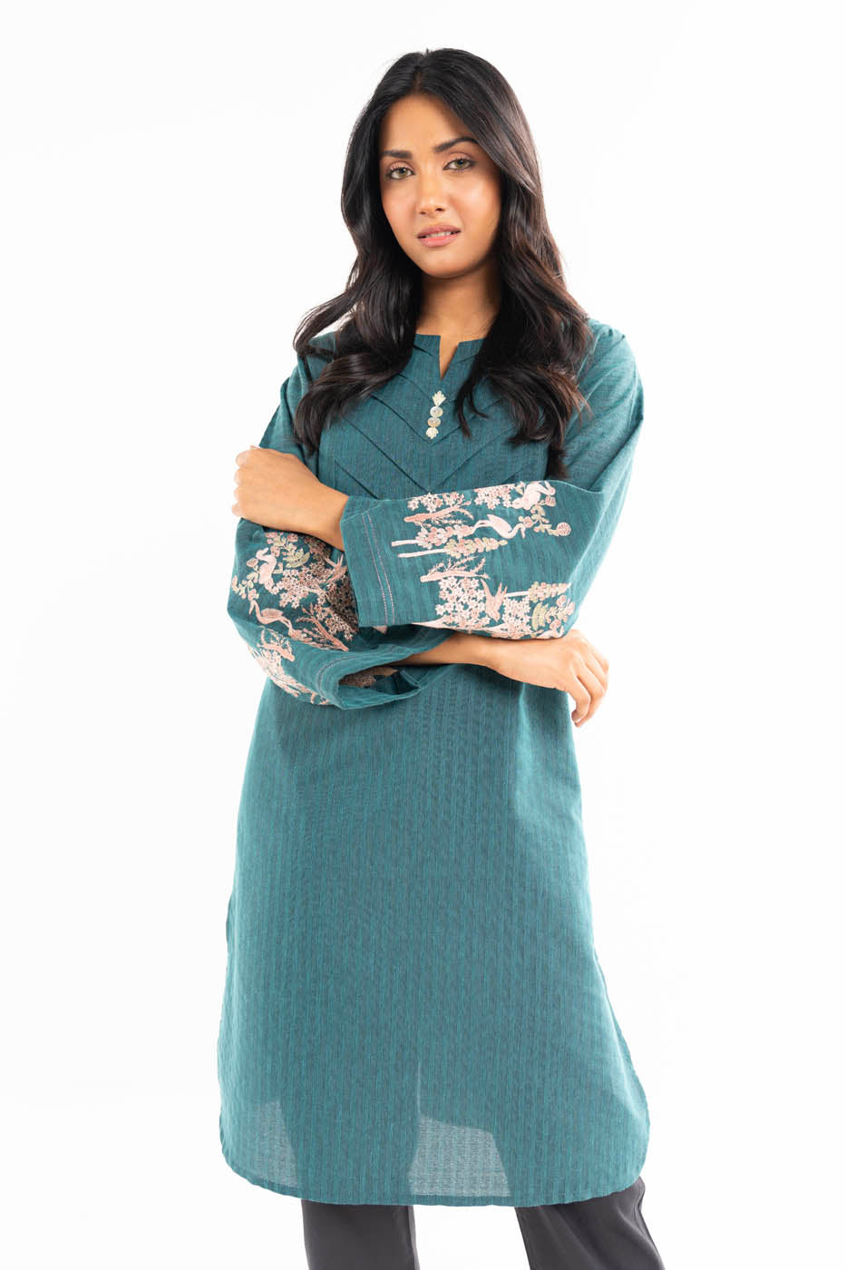 Dyed Dobby Kurti