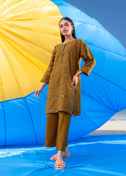 2 Pc Embroidered Cambric Outfit