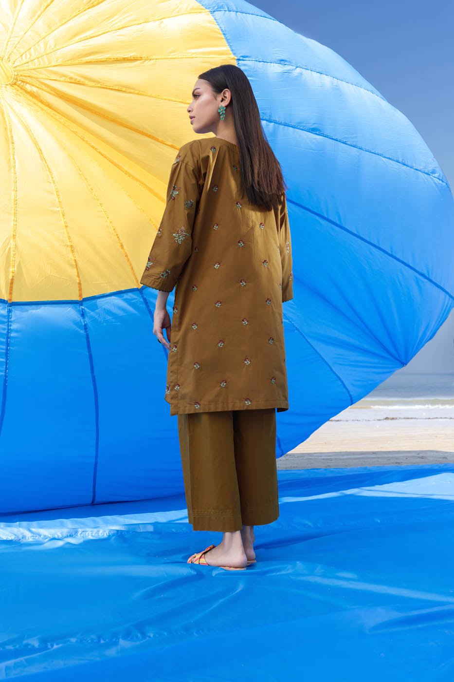 2 Pc Embroidered Cambric Outfit
