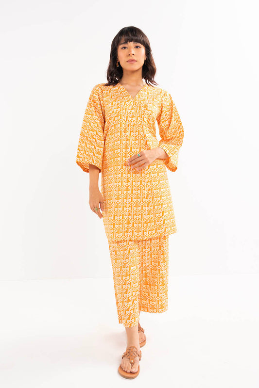 2 Pc Printed Cambric Outfit