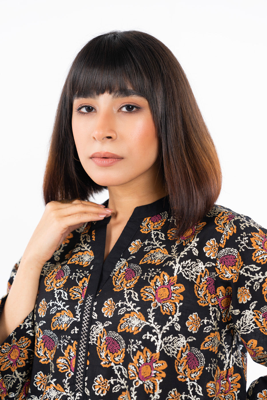 2 Pc Printed Cambric Kurti