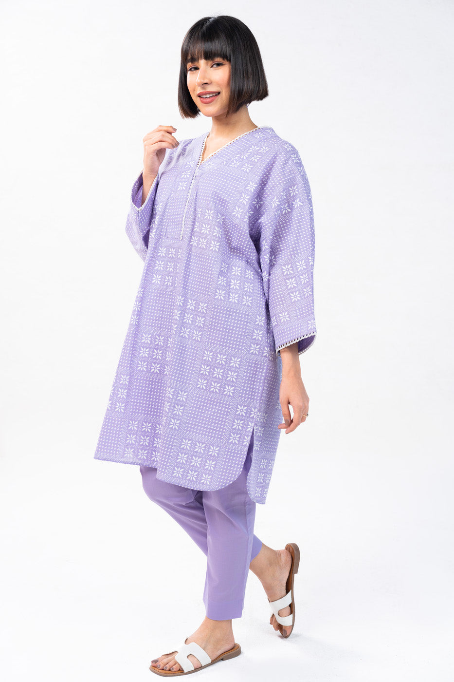 2 Pc Printed Cambric Outfit