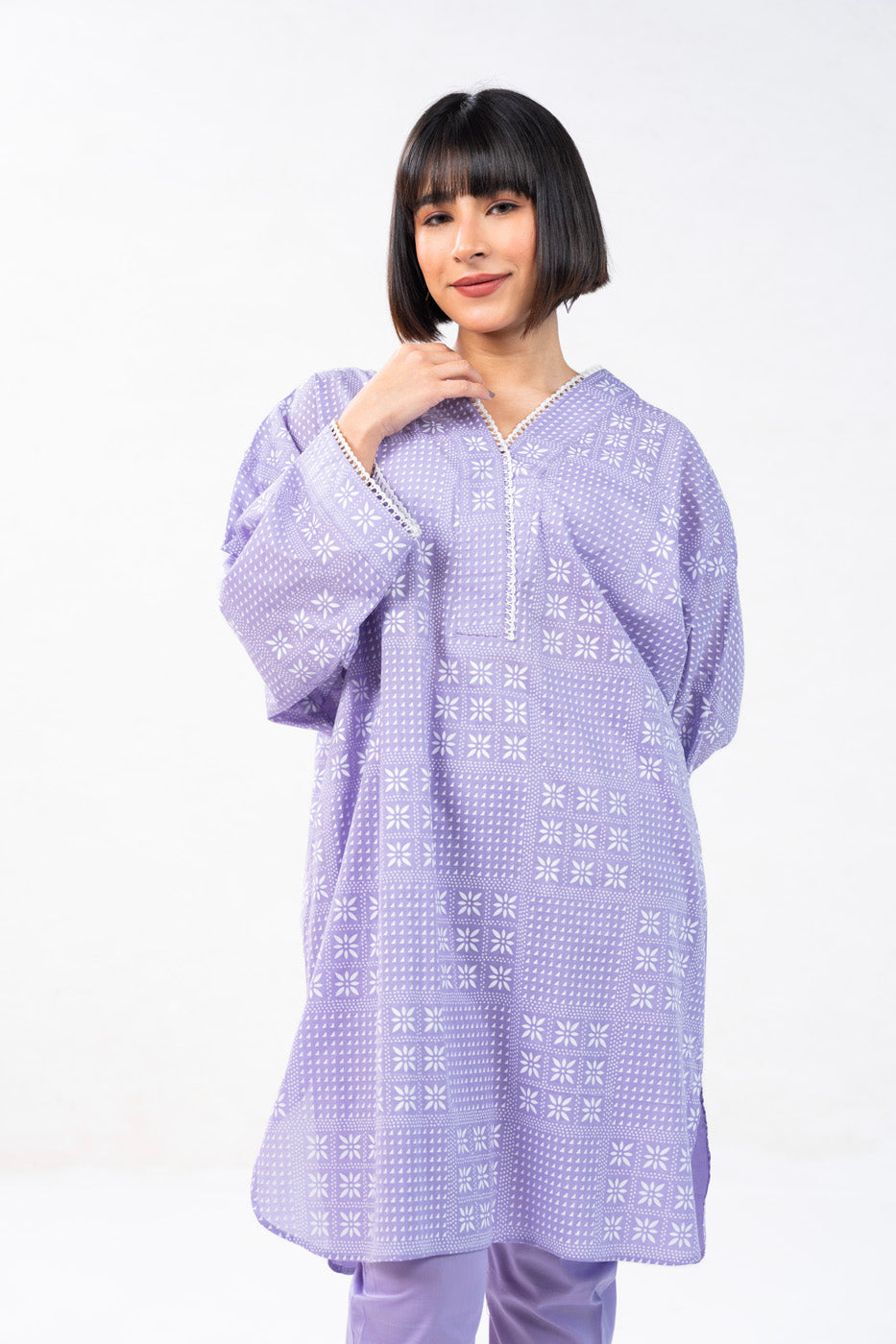 2 Pc Printed Cambric Outfit