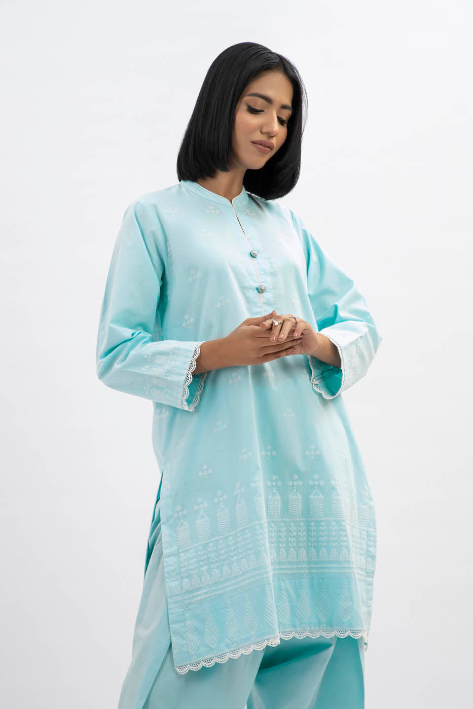 2 Pc Printed Cambric Outfit