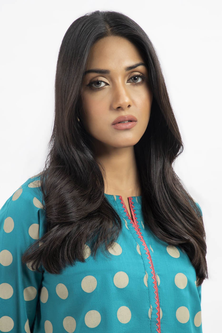 Printed Embroidered Cambric Kurti