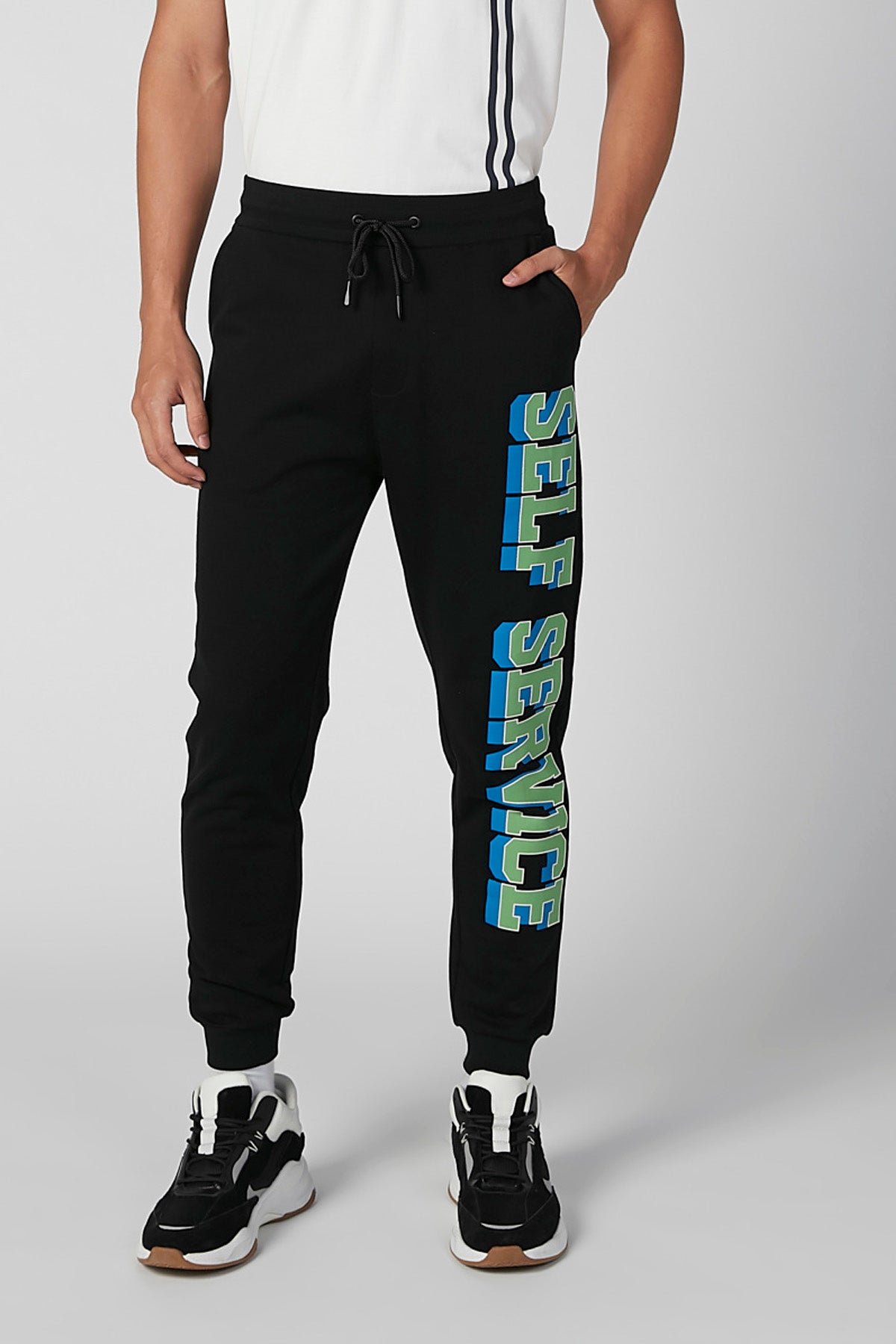 Printed Jog Pants with Pocket Detail and Drawstring
