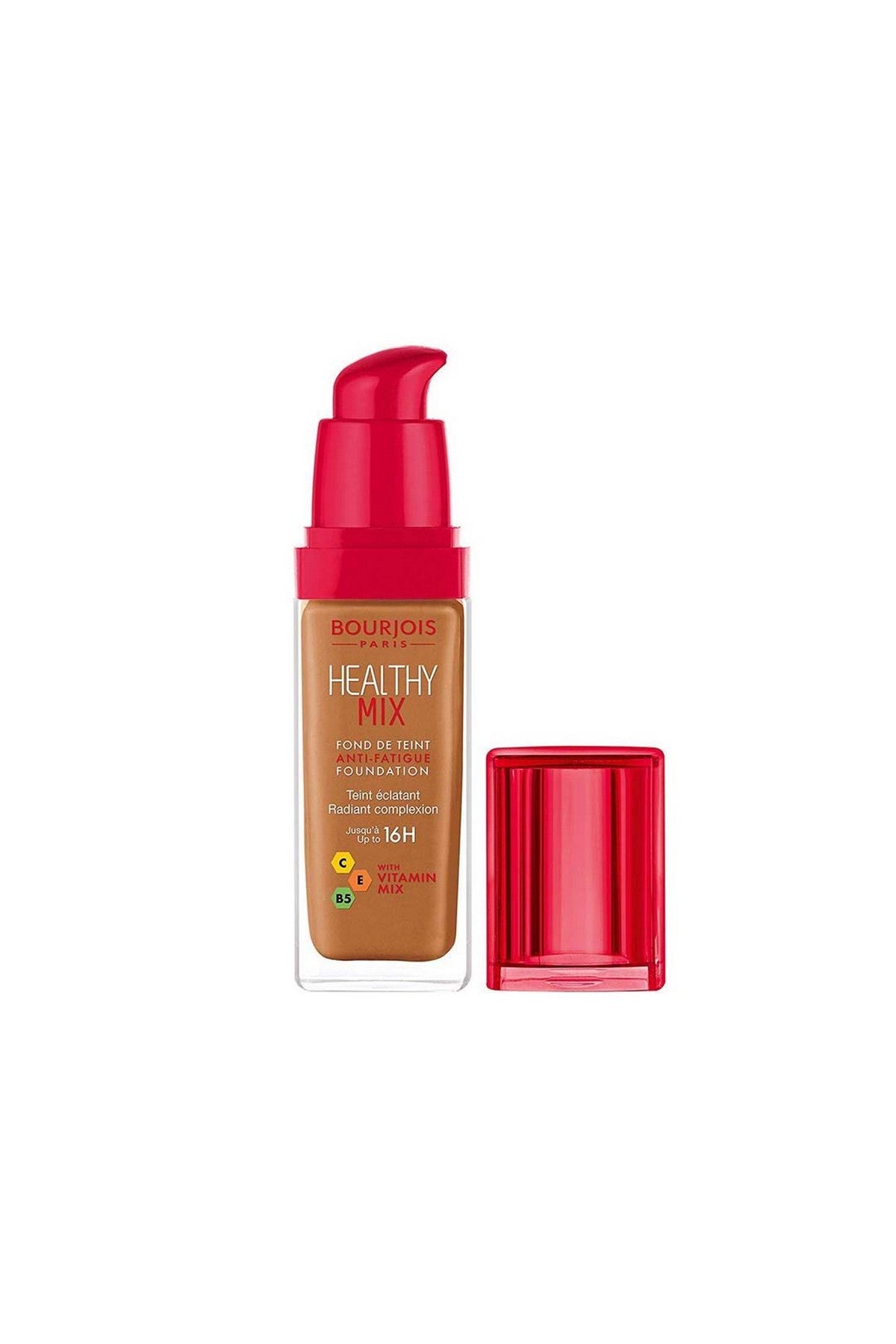 Bourjois Healthy Mix Anti-Fatigue Foundation 61 Golden / Doré Cappucino, 30 ml - 1.0 fl oz