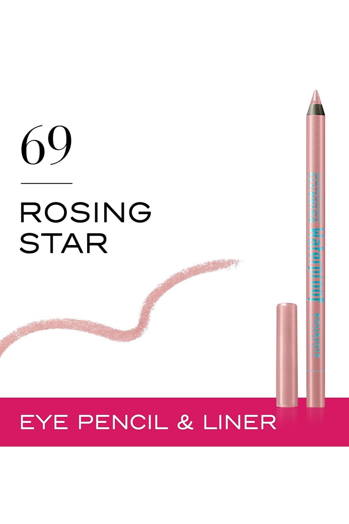 Bourjois Contour Clubbing Waterproof Pencil & Liner 69 Rosing star, 1.2 g