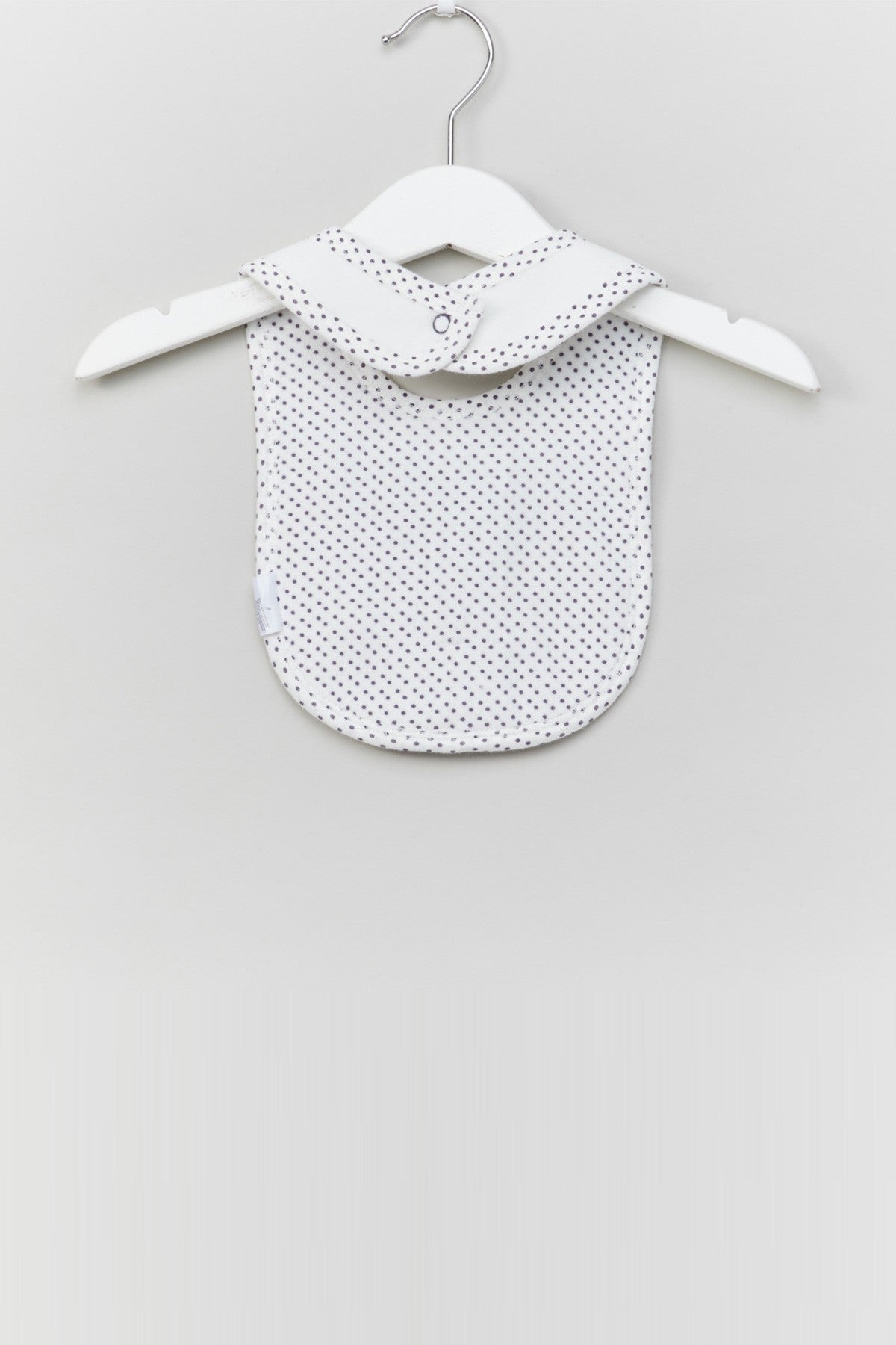 Polka Dots Printed Bib with Ruffle Detai