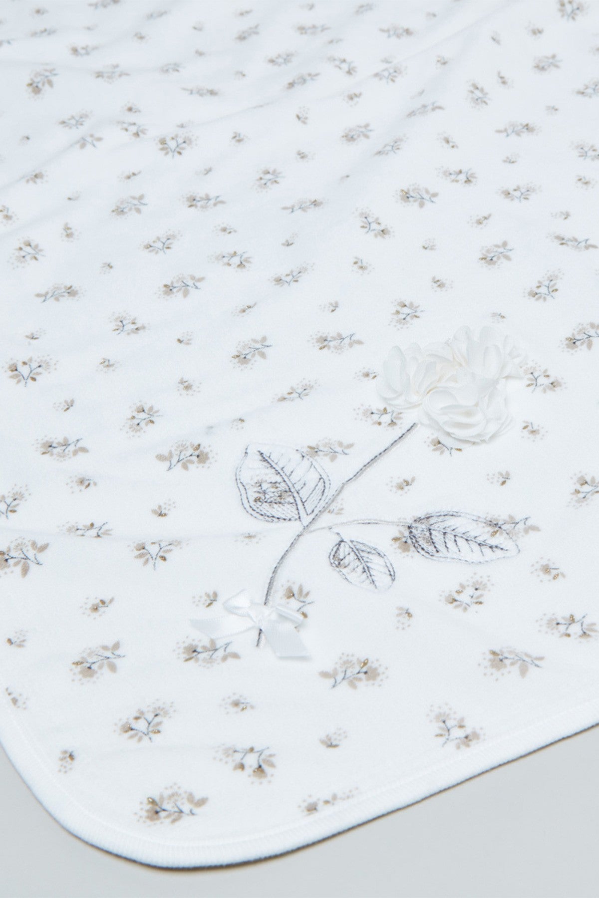 Floral Printed Receiving Blanket - 84x84 cms