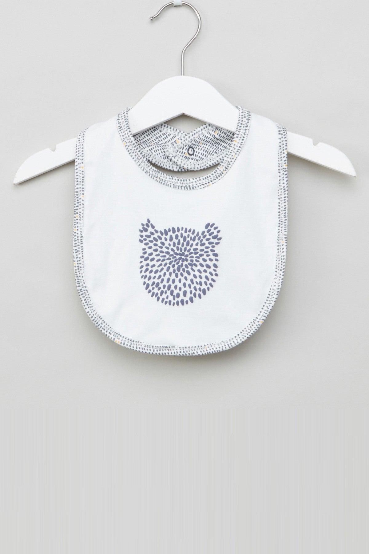 Printed Bib with Press Button Closure