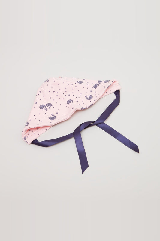 Swan Printed Bonnet Cap