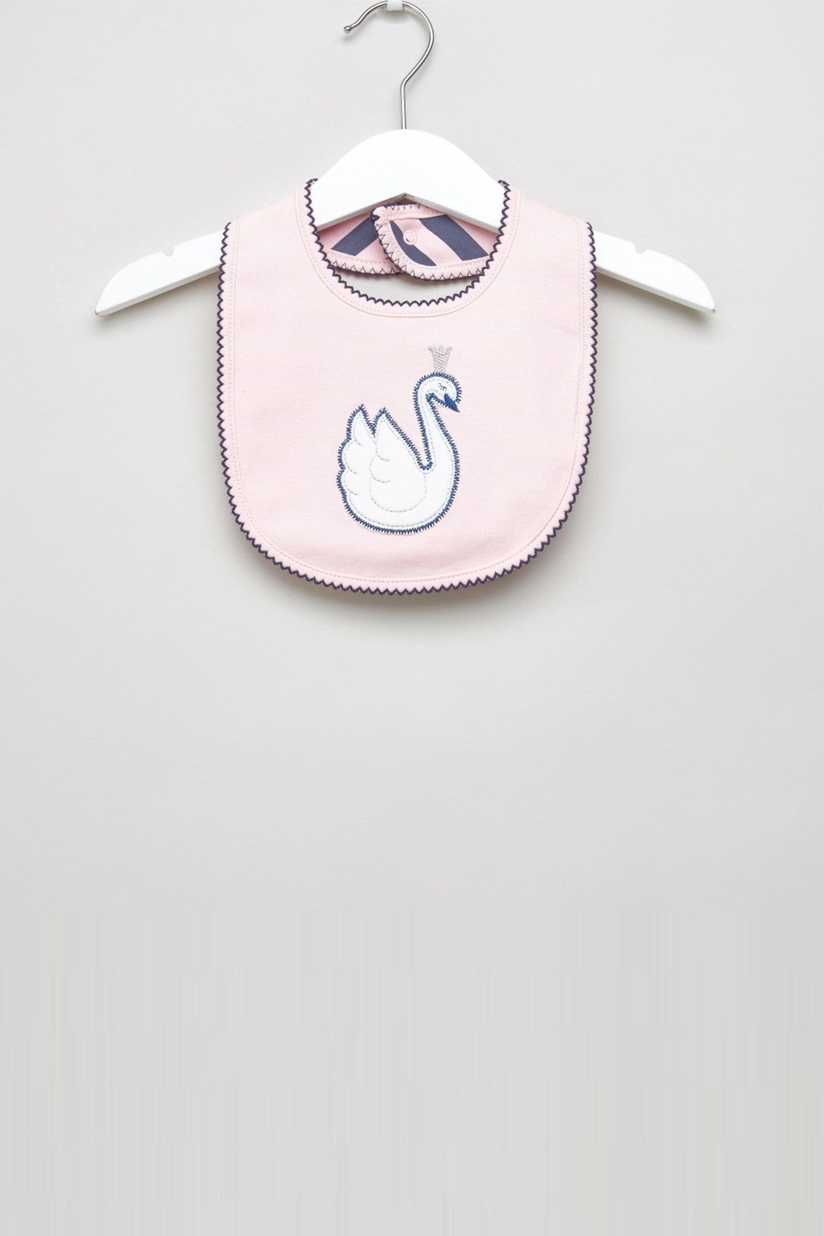Embroidered Bib with Snap Button Closure