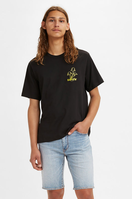 Ss Relaxed Fit Tee Ssnl Positive Msg Caviar