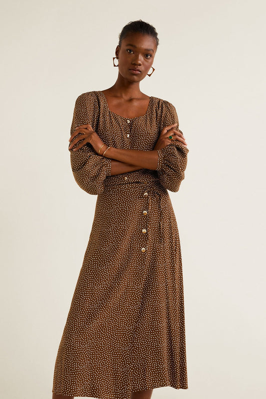 Polka-Dot Print Skirt