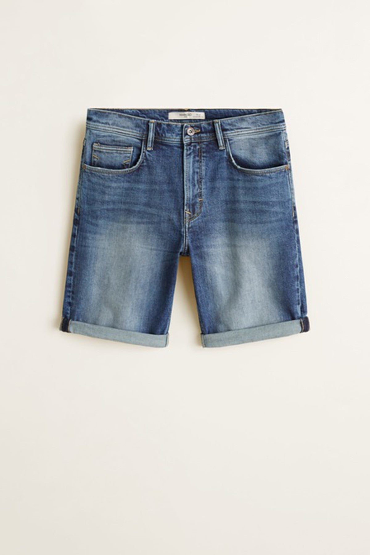 Dark Washed Denim Bermuda Shorts