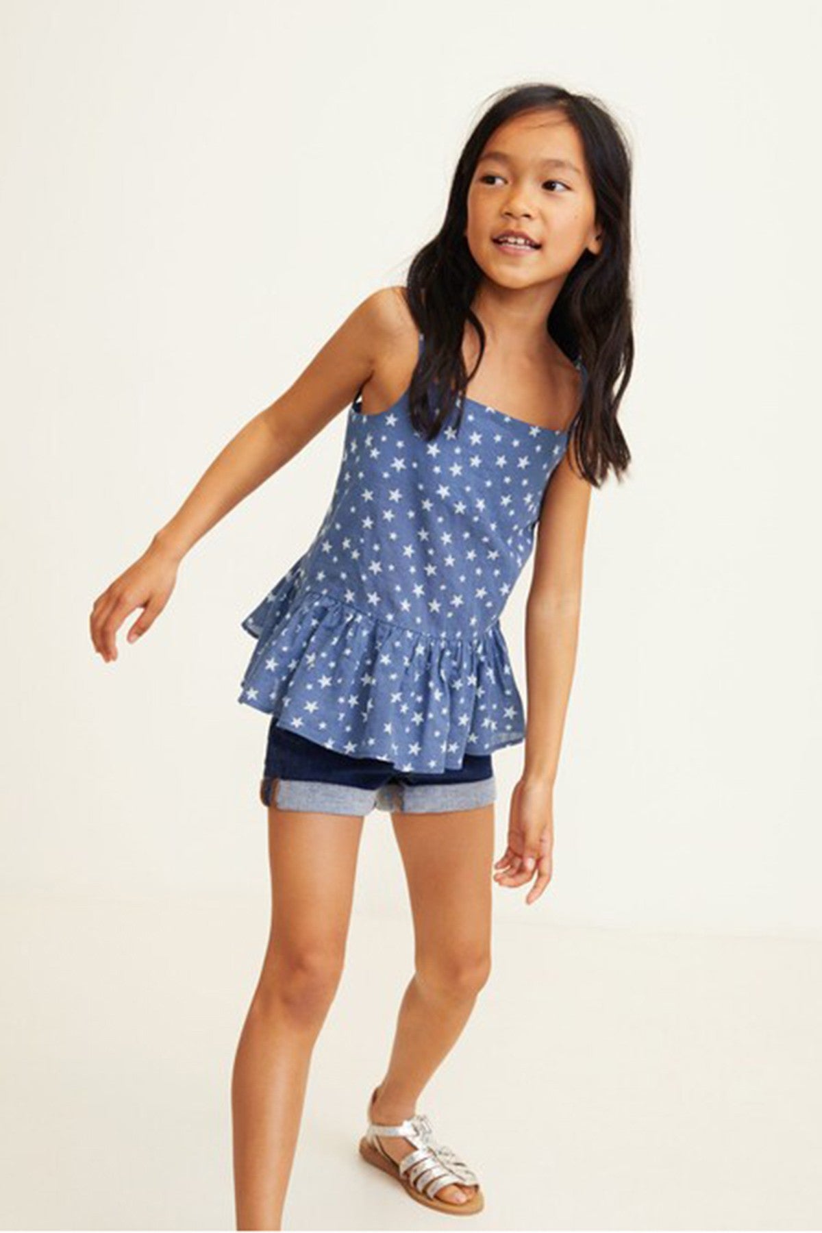 Girl's Stars Printed Top