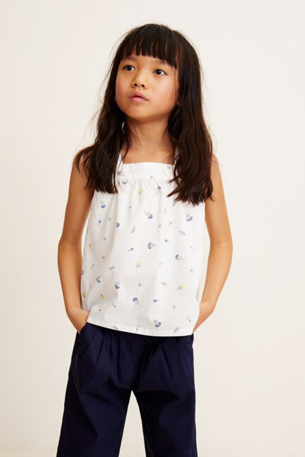 Girl's Floral Print Top