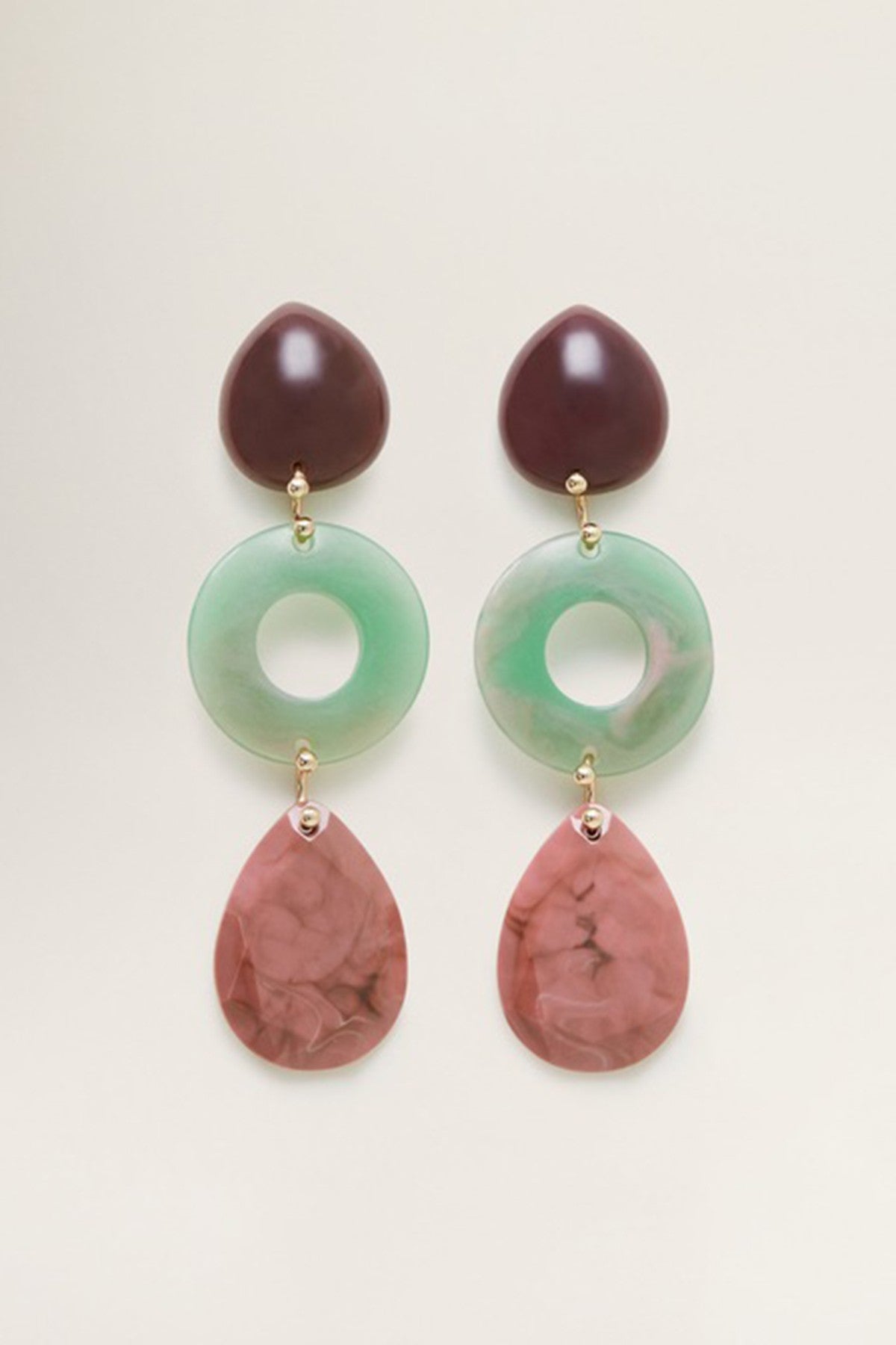 Mixed Resin Earrings