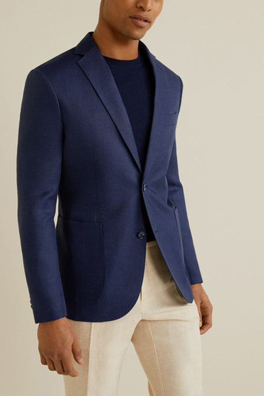 Slim-Fit Unstructured Linen Blazer