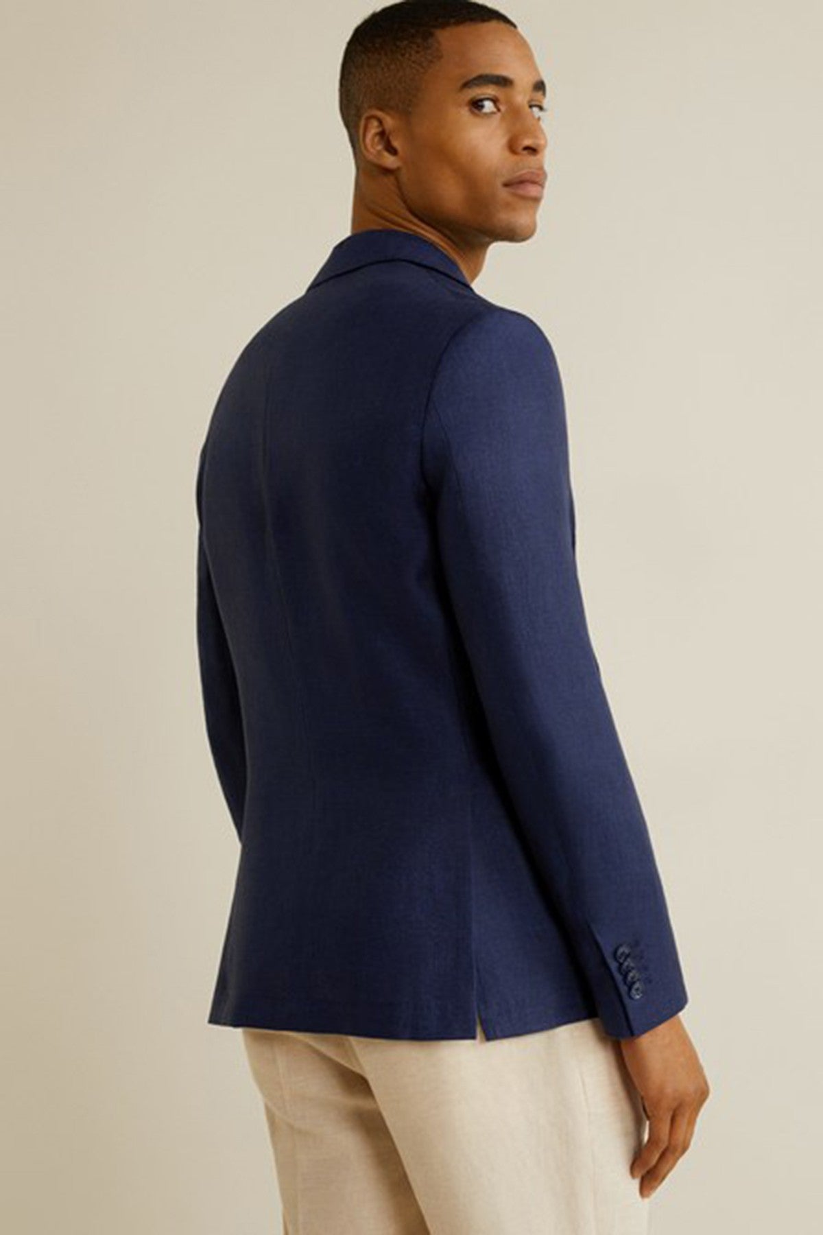 Slim-Fit Unstructured Linen Blazer