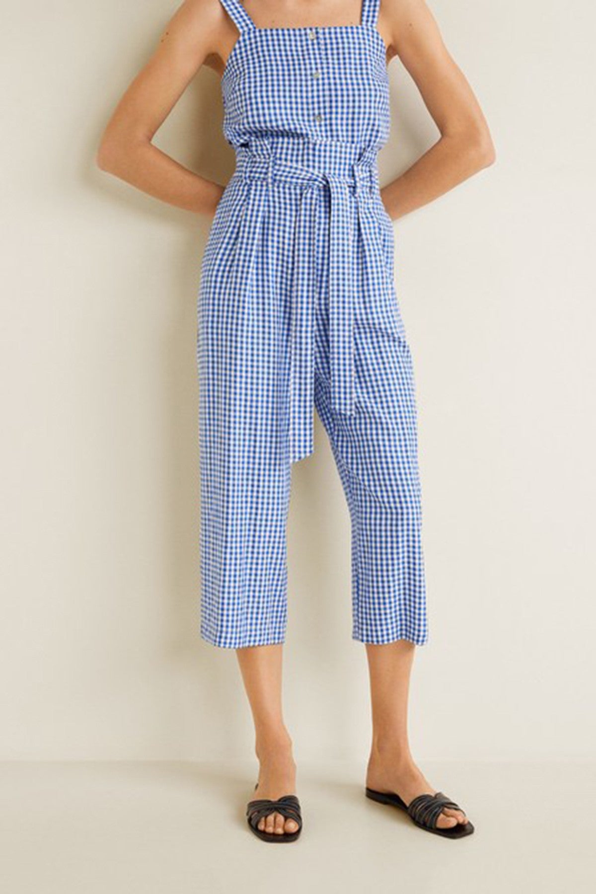 Gingham Check Pattern Trousers
