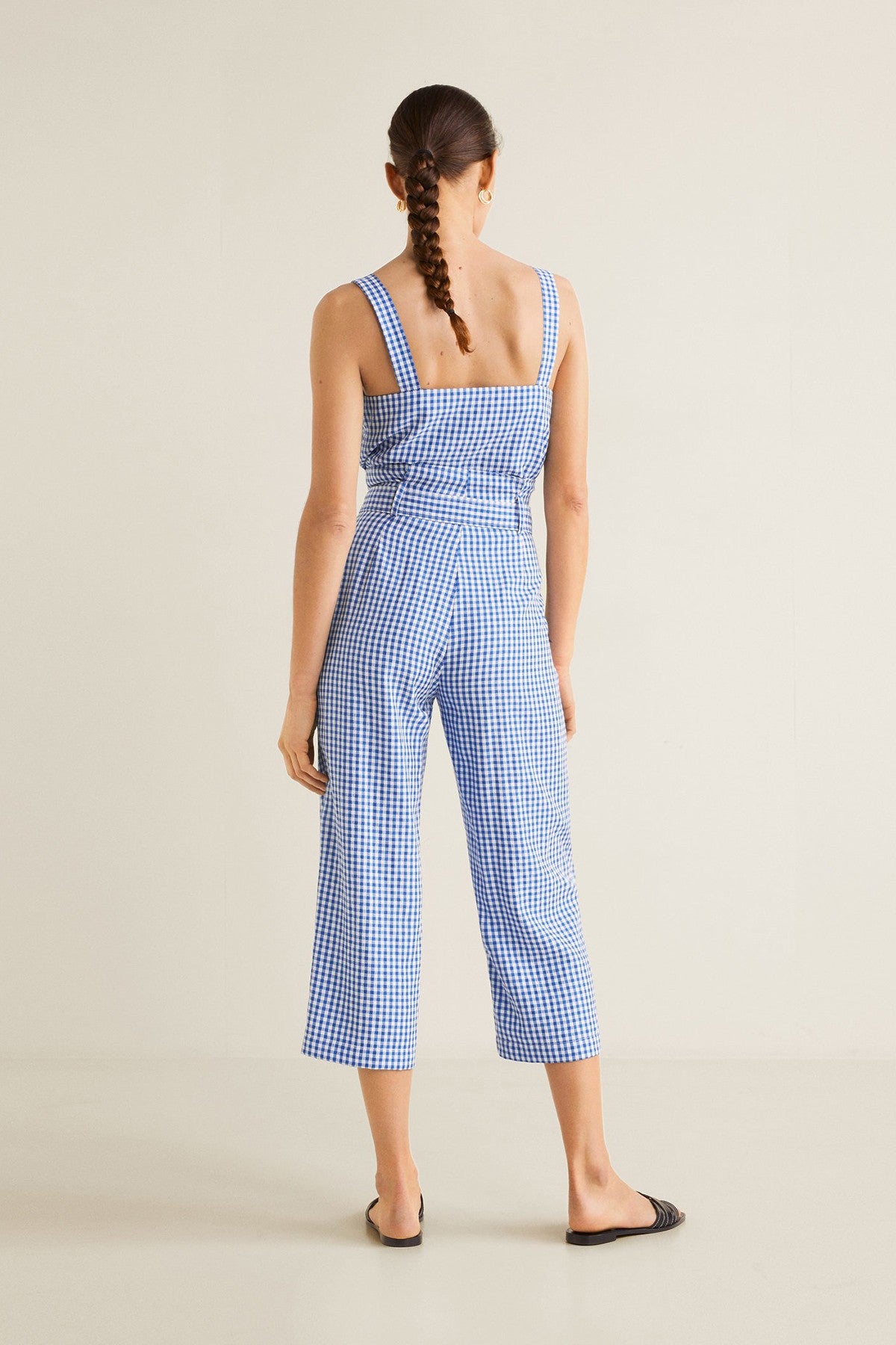 Gingham Check Pattern Trousers