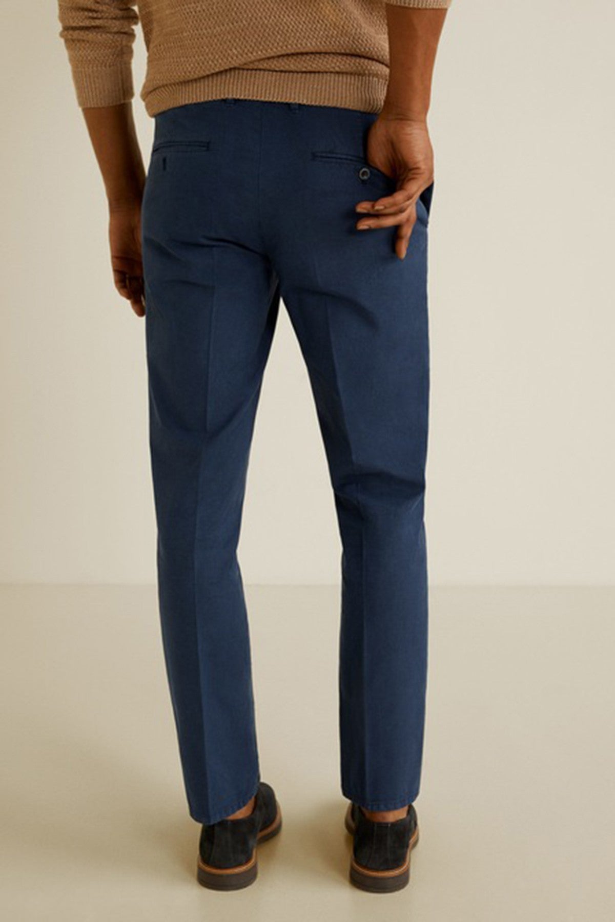 Regular-Fit Structured Trousers