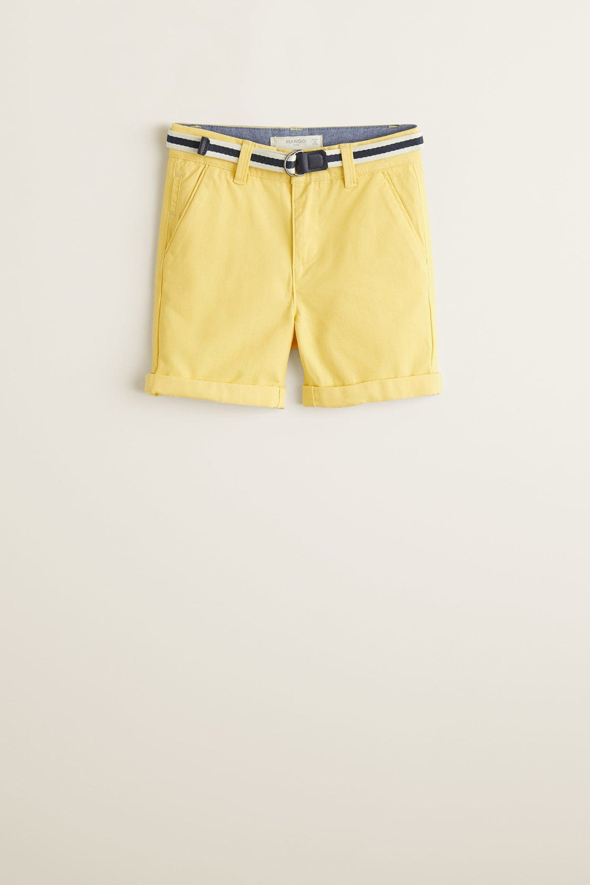 Boy's Belt Cotton Bermuda Shorts