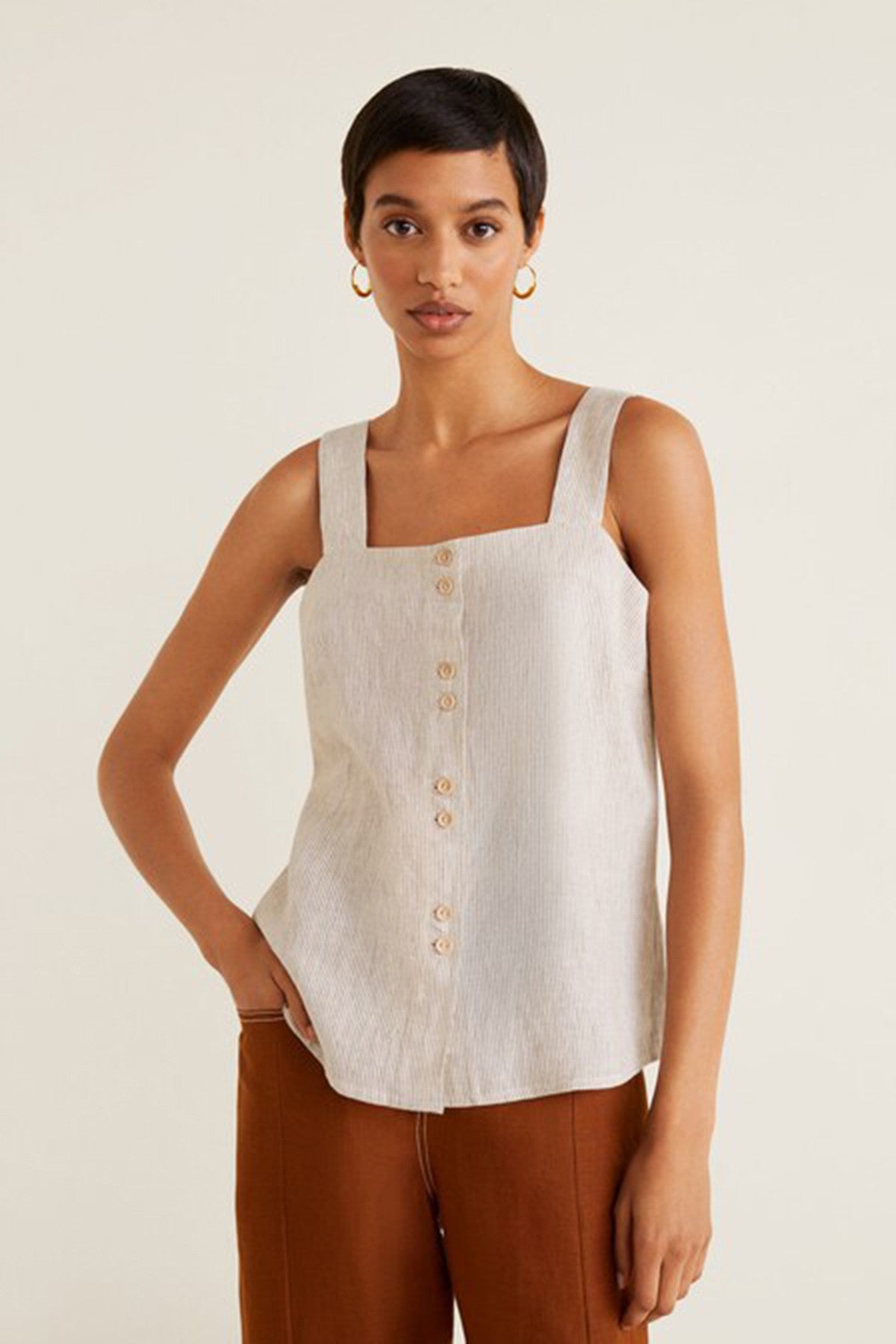 Strap Linen Top