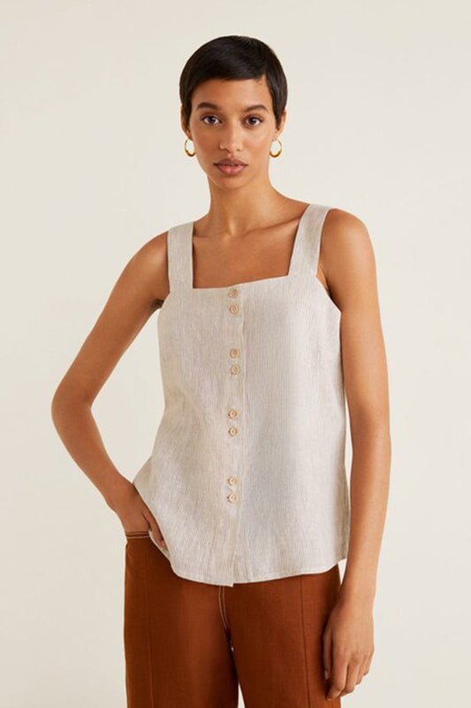Strap Linen Top