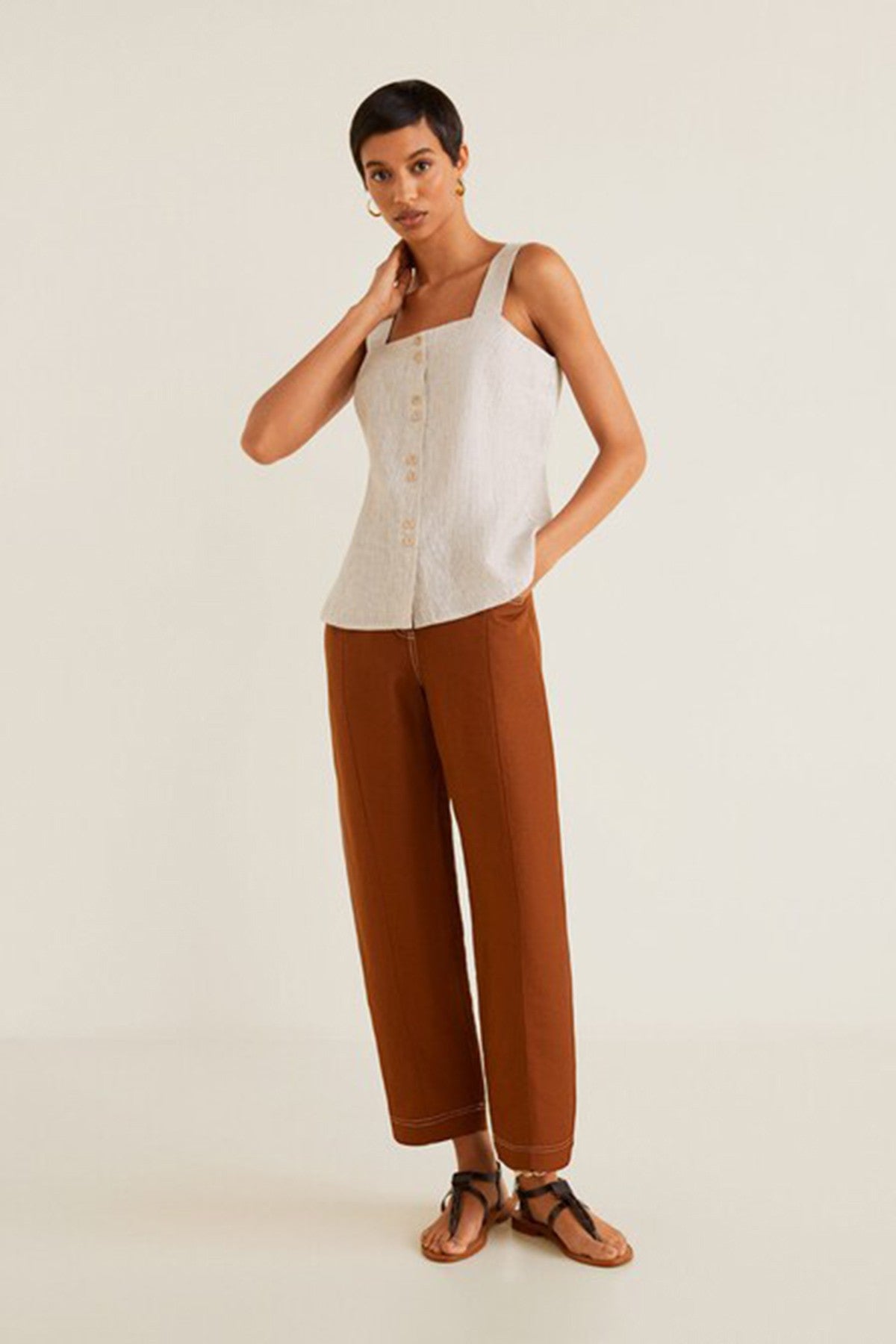 Strap Linen Top