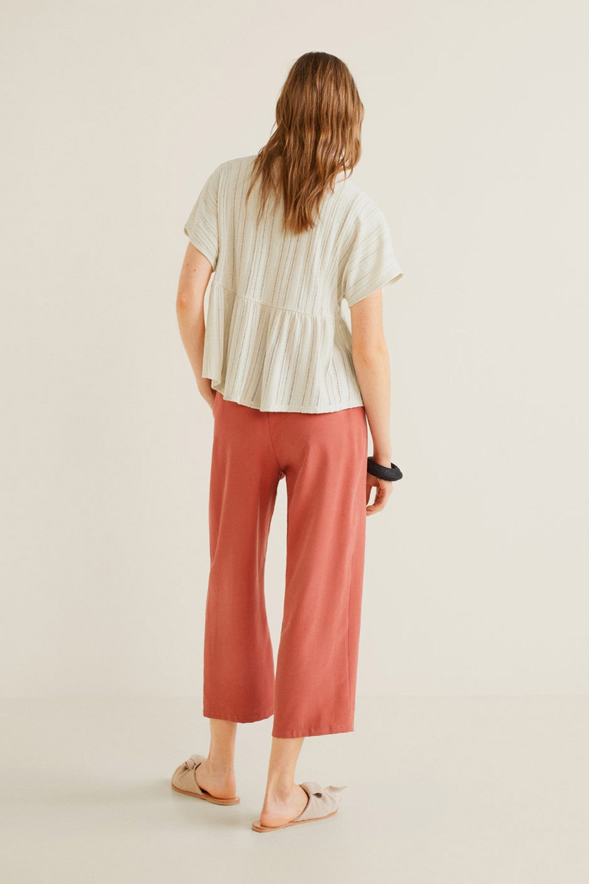 Openwork knit t-shirt