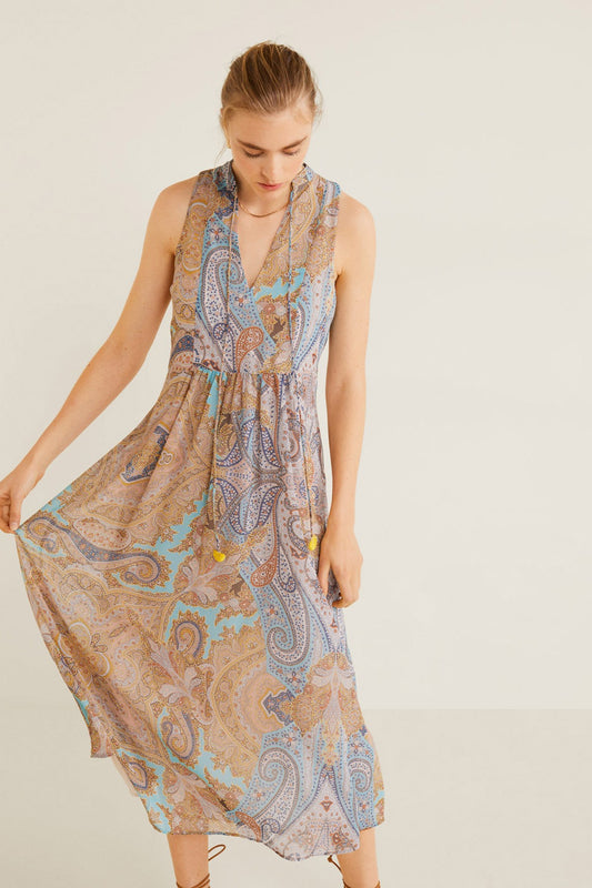 Paisley print dress