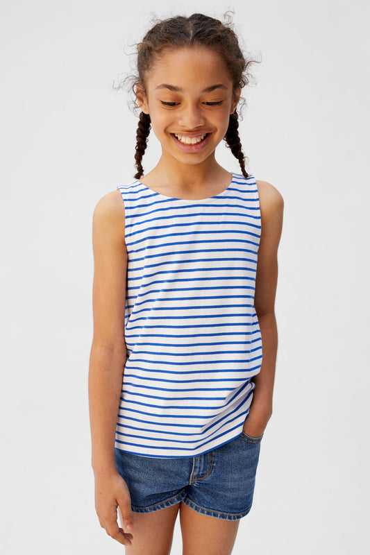 Girl's Striped Cotton T-Shirt