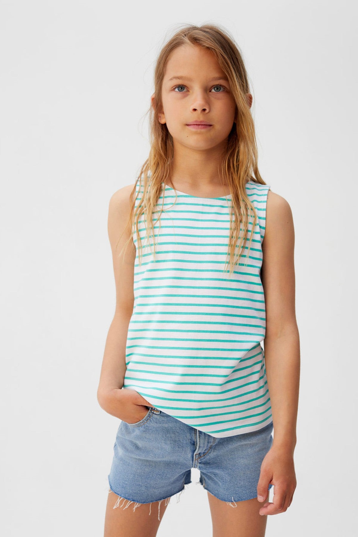 Girl's Striped Cotton T-Shirt
