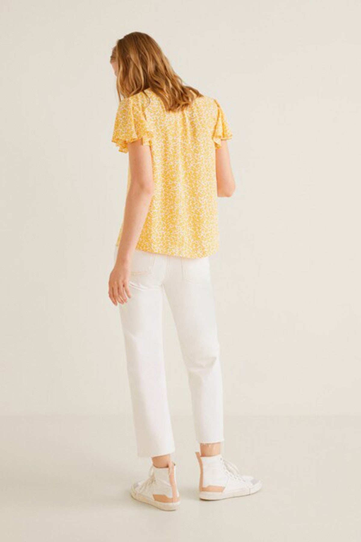 Ruffled sleeve blouse