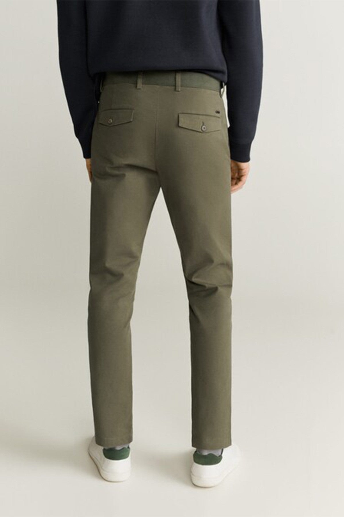 Tapered Fit Cropped Trousers