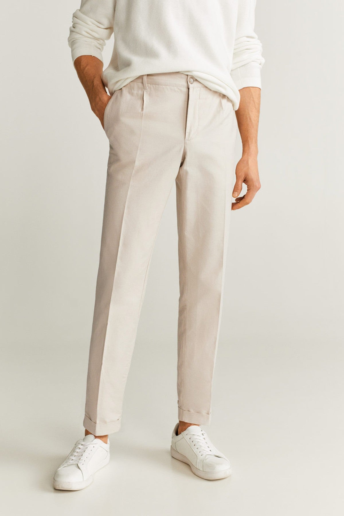 Slim Fit Linen Trousers