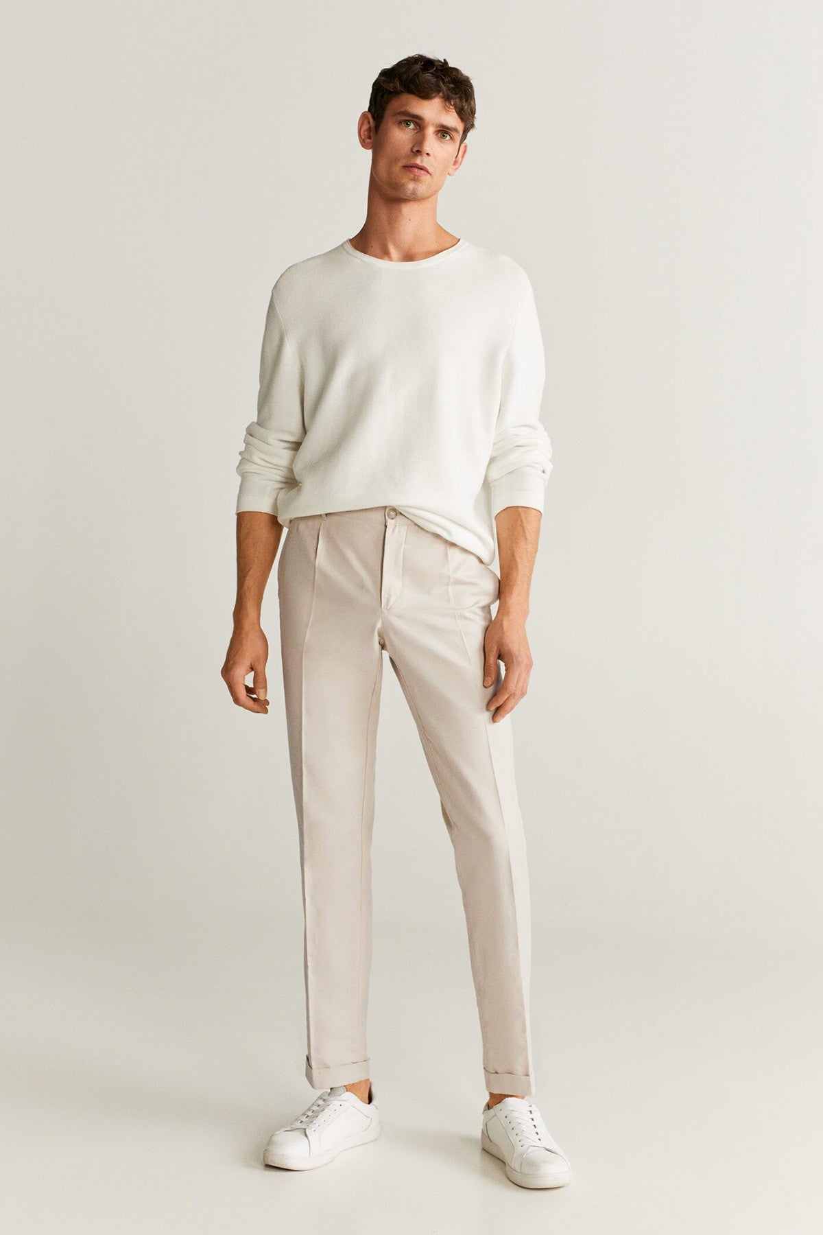 Slim Fit Linen Trousers