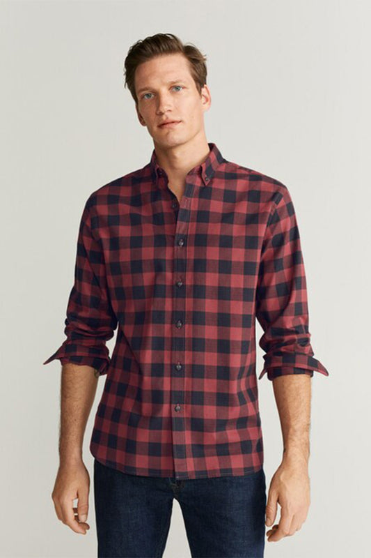 Regular Fit Checked Flannel Shirt