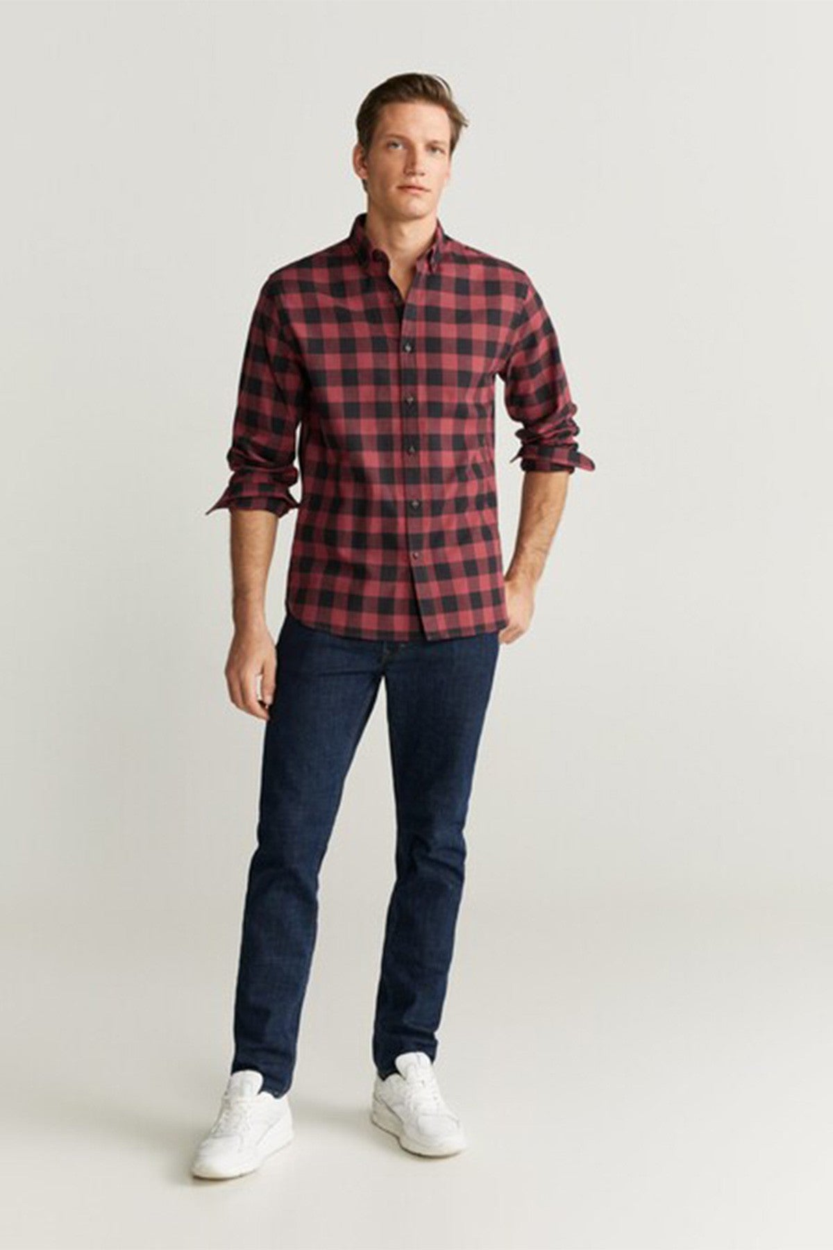 Regular Fit Checked Flannel Shirt