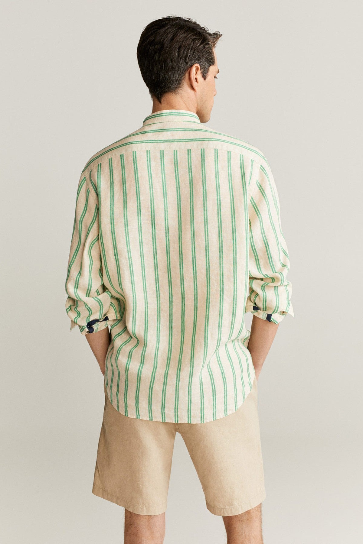 100% Linen Striped Regular Fit Shirt
